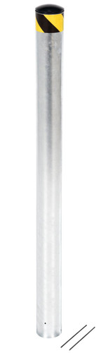 Vestil Galvanized Steel Pour In Place Bollard - 48 In. x 4-1/2 In. - Gray