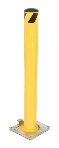 Vestil Steel Surface Mounted Removable Pipe Safety Bollard - 42 In. x 5-1/2 In. - Yellow