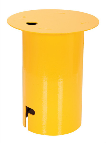 Vestil Steel Removable Bollard Sleeve Cover - 8 In. x 8 In. x 9-13/16 In. - Yellow