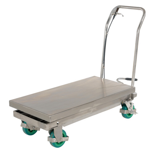 Vestil Stainless Steel Scissor - 304 Cart 20-1/4 In. x 39-3/8 In. 1000 lb - Silver
