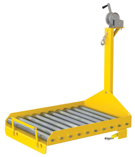Vestil Fork Truck Battery Transfer Platform with Winch - 4000 lb - Yellow