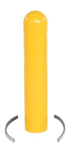 Vestil Low Density Polyethylene Bollard Post Cover - 24 In. x 4-1/2 In. - Yellow