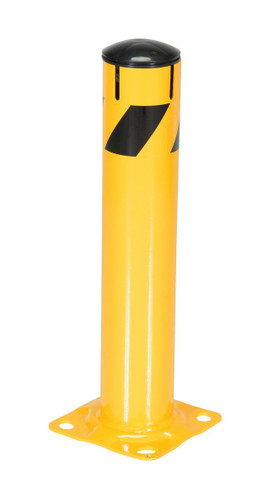Vestil Steel Pipe Bollard with Slots - 24 In. x 4-1/2 In. - Yellow