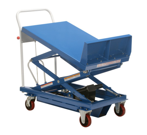 Vestil Steel Lift and Tilt Cart with Sequence Select - 24 In. x 36 In. 600 lb - Blue