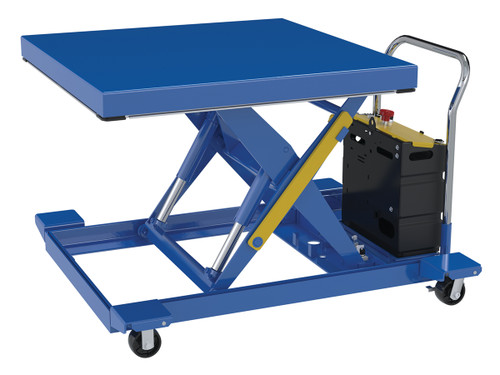 Vestil Steel DC Heavy Duty Low Profile Scissor Lift Carts - 42 In. x 42 In. 2000 lb - Blue