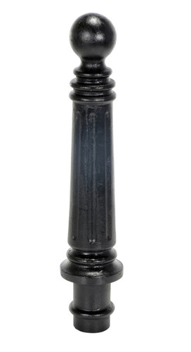 Vestil Ductile Iron Decorative Bollard - 28 In. x 5 In. - Black