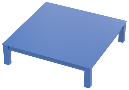 Vestil Factory Installed Steel Elevated Bases for Carousels - 48 In. x 12 In. 6000 lb - Blue