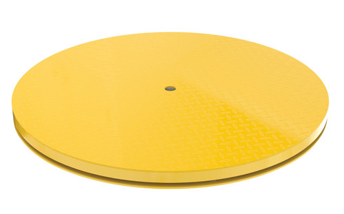 Vestil Heavy Duty Round King Pin Carousel - 48 In. 4000 lb - Yellow