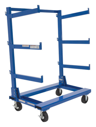 Vestil Steel Portable Cantilever Cart - 30 In. x 48 In. 2000 lb - Blue