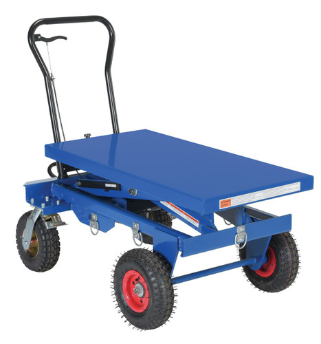 Vestil Steel Rough Terrain Elevating Cart - 20-1/2 In. x 42 In. 1500 lb - Blue