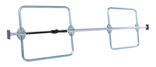 Vestil 1 Piece Aluminum Galvanized Cargo Bar - 104 In. L x 4-1/16 In. W 23-15/16 In. H With Hoops - Silver