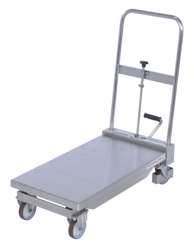 Vestil Stainless Steel Hydraulic Cart - 15-3/4 In. x 27-1/2 In. 330 lb - Silver