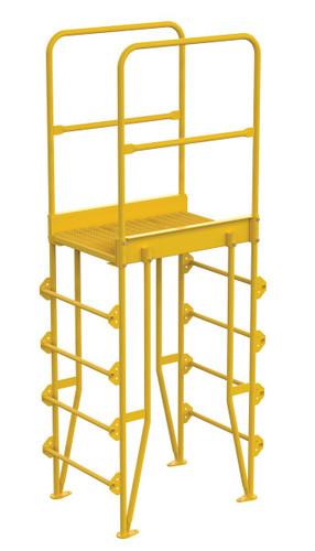 Vestil Steel Vertical Crossover Ladder - 5 Step 20 In. Width 500 lb - Yellow