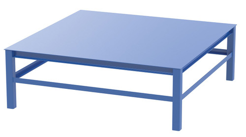 Vestil Factory Installed Steel Elevated Bases for Carousels - 72 In. x 24 In. 6000 lb - Blue