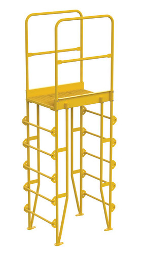 Vestil Steel Vertical Crossover Ladder - 6 Step 20 In. Width 500 lb - Yellow