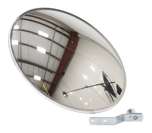 Vestil Acrylic Convex Indoor Mirror - 18 In. Diameter 20+ Ft. Viewing Distance Width - Silver