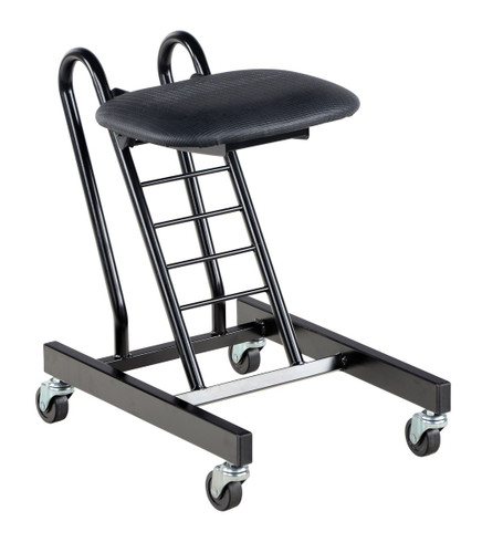 Vestil Steel Height Ergonomic Worker Chairs - 9 In. to 18 In. 220 lb - Black