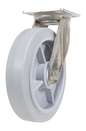 Vestil Thermoplastic Rubber Swivel Caster - 8 In. Diameter x 2 In. Width 675 lb - Gray