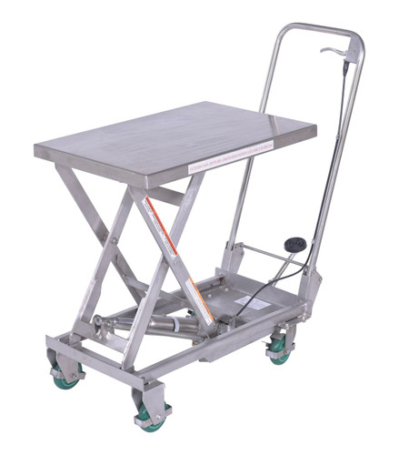 Vestil Stainless Steel Scissor Cart - 17-3/4 In. x 27-5/8 In. 300 lb - Silver