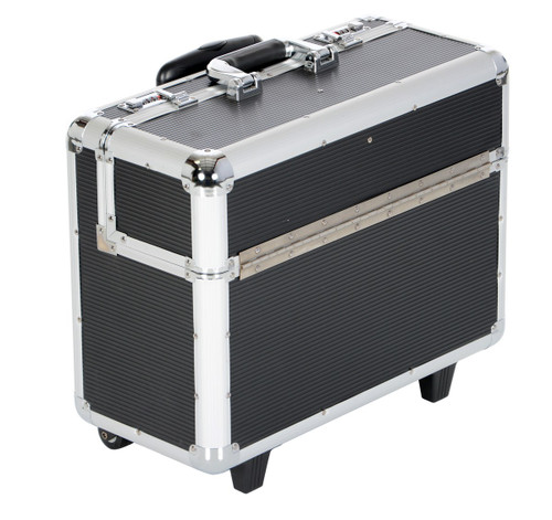 Vestil Aluminum Frame Case with Trolley - 20 In. x 10 In. x 15 In. - Black/Silver