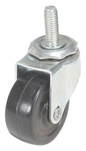 Vestil Polyolefin Stem Swivel Caster - 2 In. Diameter x 1 In. Width 100 lb - Black