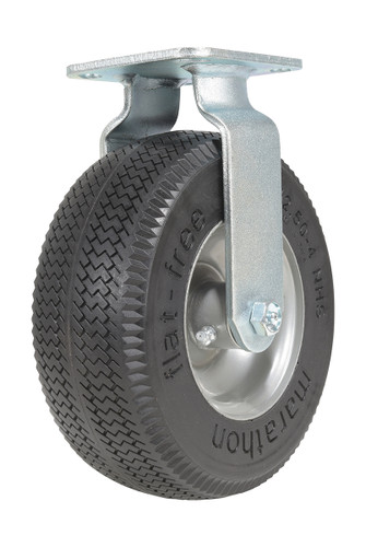 Vestil Flat-Free Rigid Caster - 8 In. Diameter x 2 In. Width 275 lb - Black/Gray