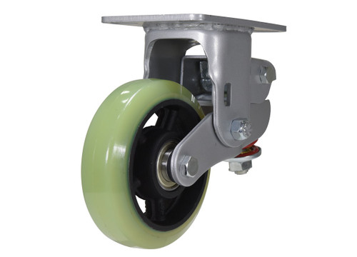 Vestil Polyurethane Rigid Caster - 6 In. Diameter x 1-3/4 In. Width 308-550 lb - Yellow/Black