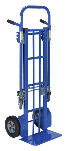 Vestil Steel Convertible Hand Truck - 20 In. x 19-1/2 In. x 58-184 In. 500 lb - Blue