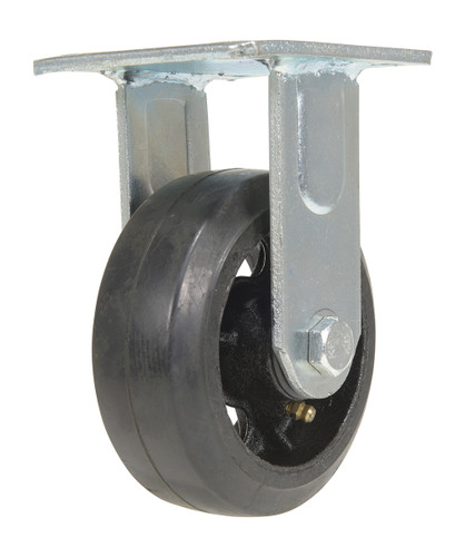 Vestil Rubber Rigid Caster - 5 In. Diameter x 2 In. Width 495 lb Dark - Black
