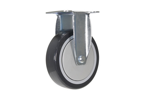 Vestil Polyurethane Rigid Caster - 5 In. Diameter x 1 In. Width 330 lb Dark Gray/Light - Gray