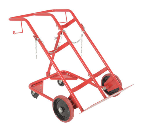 Vestil Steel Cylinder Tilt Back Hand Truck - 17 In. x 30-1/2 In. x 47 In. 350 lb - Red