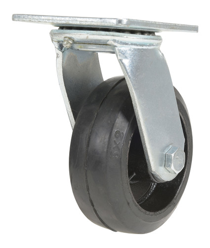 Vestil Rubber Swivel Caster - 5 In. Diameter x 2 In. Width 495 lb Dark - Black