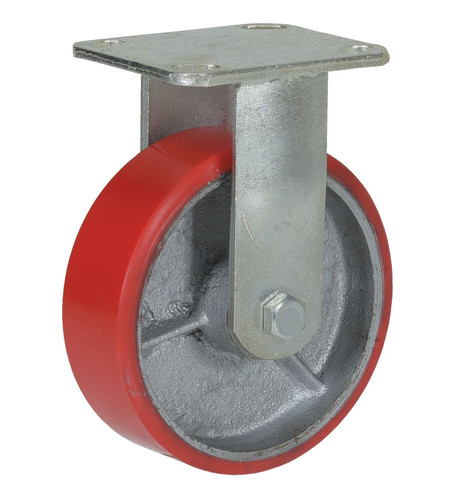 Vestil Polyurethane Rigid Caster - 6 In. Diameter x 2 In. Width 661 lb - Red