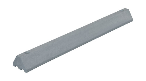 Vestil Recycled Plastic Car Stop - 48 In. x 6 In. x 4 In. - Gray