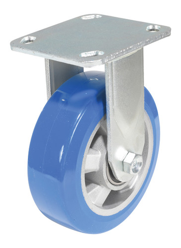 Vestil Polyurethane Precision Ball Bearing Rigid Caster - 6 In. Diameter x 2 In. Width 661 lb - Blue/Gray
