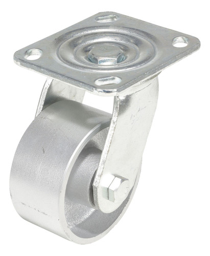Vestil Cast Iron/Steel Swivel Caster - 4 In. Diameter x 2 In. Width 1102 lb - Silver