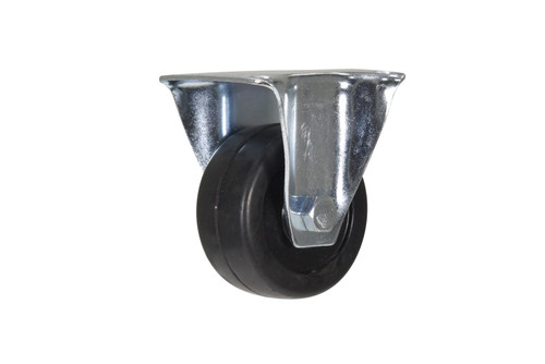 Vestil Rubber Rigid Caster - 2 In. Diameter x 1 In. Width 55 lb - Black