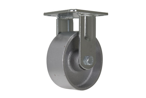 Vestil Cast Iron/Steel Rigid Caster - 5 In. Diameter x 2 In. Width 1322 lb - Silver