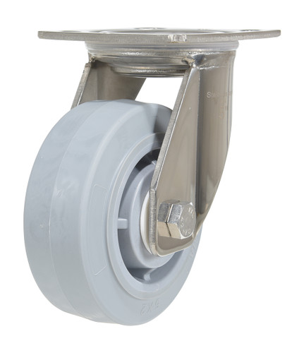Vestil Thermoplastic Rubber Swivel Caster - 5 In. Diameter x 2 In. Width 500 lb - Gray