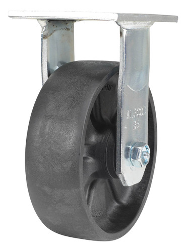 Vestil Light Duty Glass Filled Nylon Rigid Caster - 6 In. Diameter x 2 In. Width 1200 lb - Black