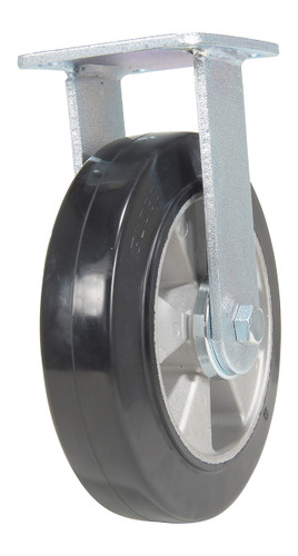Vestil Rubber Rigid Caster - 8 In. Diameter x 2 In. Width 881 lb - Black/Gold