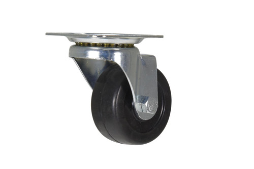 Vestil Rubber Swivel Caster - 2 In. Diameter x 1 In. Width 55 lb - Black