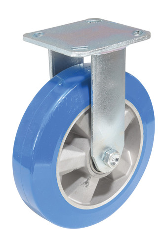 Vestil Polyurethane Precision Ball Bearing Rigid Caster - 8 In. Diameter x 2 In. Width 881 lb - Blue/Gray