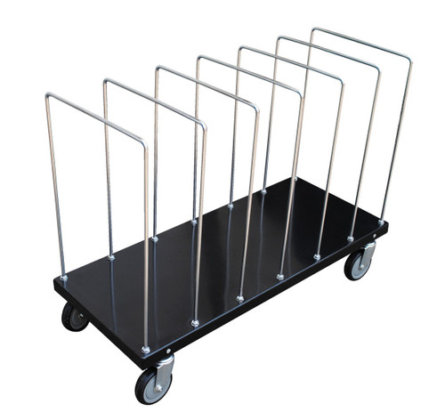 Vestil Steel Portable Carton Cart with Dividers - 44 In. x 18 In. x 30 In. 400 lb - Black