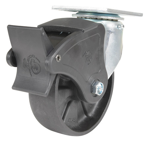Vestil Light Duty Glass Filled Nylon Swivel With Total Brake Caster - 6 In. Diameter x 2 In. Width 1200 lb - Black
