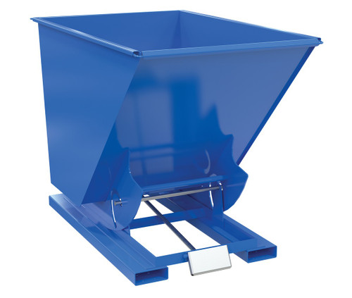 Vestil Steel Light Duty Self Dumping Hopper - 1-1/2 Cubic Yard 2000 lb - Blue