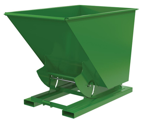 Vestil Steel Heavy Duty No Bump and Dump Hopper - 1-1/2 Cubic Yard 6000 lb - Tractor Green