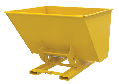 Vestil Steel Medium Duty No Bump and Dump Hopper - 2-1/2 Cubic Yard 4000 lb - Yellow