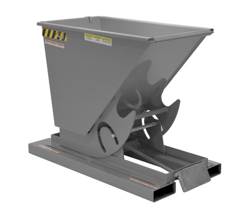 Vestil Steel Heavy Duty Self Dumping Hopper - 1/3 Cubic Yard 6000 lb - Battleship Gray