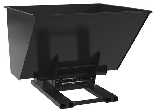 Vestil Steel Heavy Duty Hydraulic Dumping Hopper - 2-1/2 Cubic Yard 6,000 lb - Black